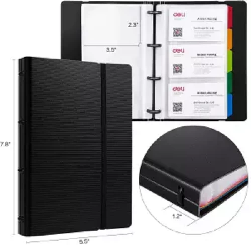 Effective Business Name Card Book Classification Easy Book deli 5778 Creative Thin Business Card Holder Book Plastic Id Holder
