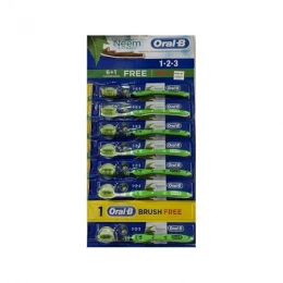 ORAL-B TOOTHBRUSH NEEM MEDIUM BRUSH 6 PIECES  6+1