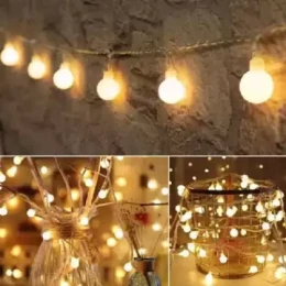 28 led Ball shape Fairy Lights, warm white snow ball Waterproof Decorative Fairy Lights 28 pieces set