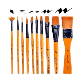 Mon marte Acrylic Artist Brush set with zip cover Bag - 11 pcs set
