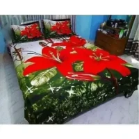 New Collection Panel Cotton King Size Bed Sheet With 2 Pillow Covers