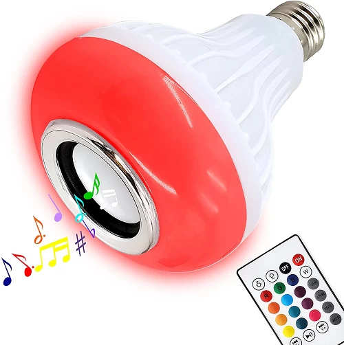 LED Music Light Bulb with Bluetooth Speaker