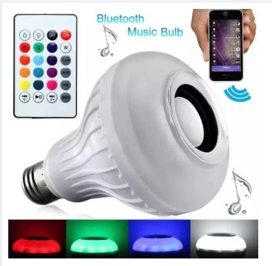 LED Music Light Bulb with Bluetooth Speaker