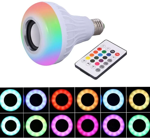 LED Music Light Bulb with Bluetooth Speaker