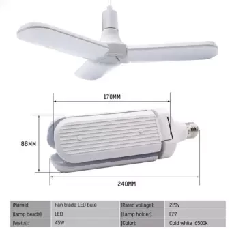 Fan LED Garage Lights, 45W Garage Ceiling Light LED