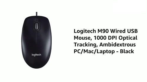 Logitech M90 Optical PC / Mac / Laptop - Black USB Mouse