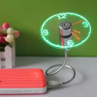 USB Mini Flexible LED Light with USB Fan Time Clock