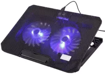 Notebook Adjustable Laptop Cooling Pad Cooler 2 Fan Led Light