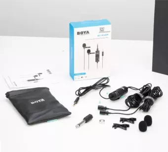 BOYA BY-M1DM Dual Omni-directional Lavalier Microphone