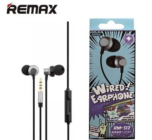 REMAX RM 512 High Performance Wired In Ear Earphone Stereo with Mic, 3.5mm