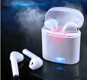 i7s TWS Wireless Bluetooth AirPods Earbuds with case -White