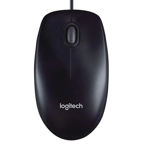 Logitech M90 Wired USB Mouse, 1000 DPI Optical Tracking, Ambidextrous PC / Mac / Laptop - Black