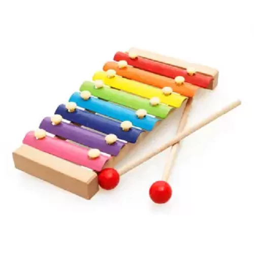 HarnezZ Wooden Xylophone Hand Knock Piano Musical Toy for Kids - Multi-Color