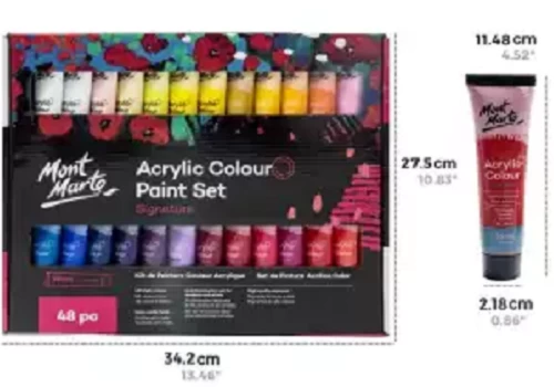 Mont Marte Acrylic Paint Set 36 ml - 48 colors