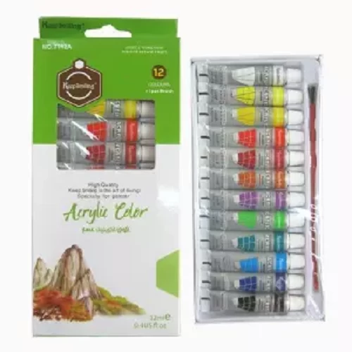 Acrylic Color Set 12ml 12pcs KeepSmiling - No:7112A