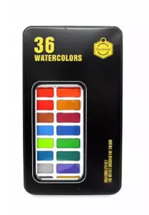 Keep Smiling Watercolors Cake Paint 36 Color Box For Professional Artists