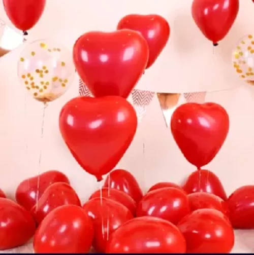 Heart shape Love balloon Red colour 20pc