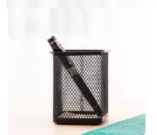 Deli Square Deli Mesh Penholder Desk Organizer Stationery Holder Pen Stand E9174