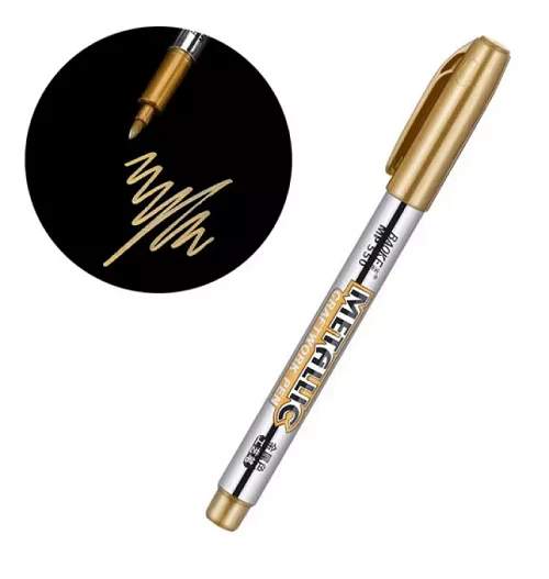 Baoke Metallic Color Marker Pen,metalic carftwork pen, Golden caraft pen , silver craft pen.