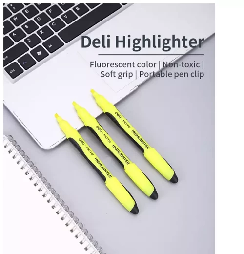 Deli Pen Style Highlighter,Yellow (U35170) 1-5mm - 1 Pcs