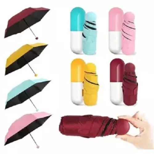 Folding Capsule Umbrella With Cute Capsule Case