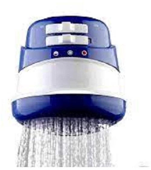 Electric Instant Hot Water Shower - White and blue