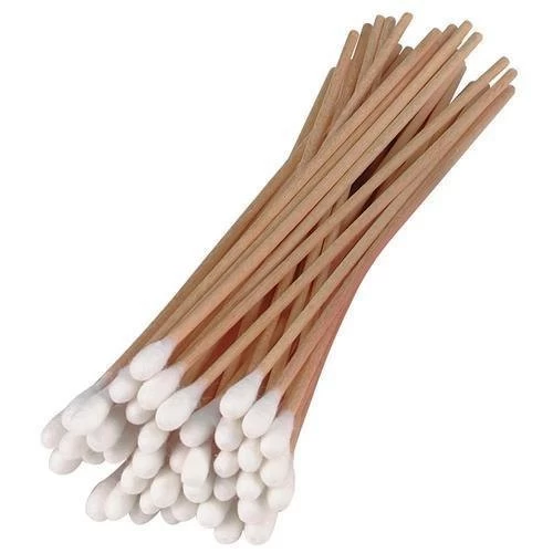 SWAB STICK WOODEN ZIP PACK 100pcs