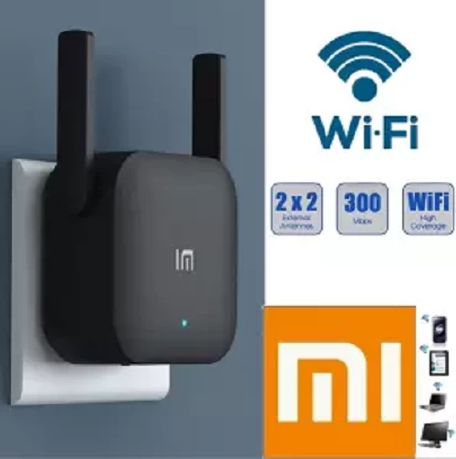 WiFi Amplifier Pro 300Mbps Router Network Expander Repeater Power Extender Roteador 2 Antenna - Black