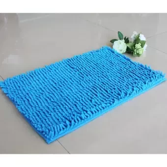 Solid Color Microfiber Chenille Bathroom/Kitchen Floor Mat Anti-Slip Door Mat