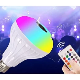 LED Music Light Bulb with Bluetooth Speaker