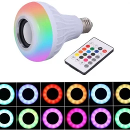 LED Music Light Bulb with Bluetooth Speaker