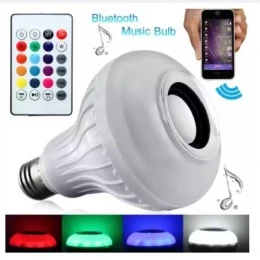 LED Music Light Bulb with Bluetooth Speaker RGB Changing Color Lamp