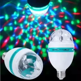 RGB LED Bulb Full Color Auto Rotating Lamp