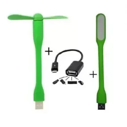 USB Fan and USB Light And OTG Cable (Combo  pack)