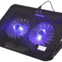 Laptop Cooling Pad Cooler 2 Fan Led Light.