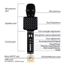 YS 69 Wireless Bluetooth Microphone USB Recording Microphone