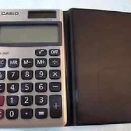 Solar and Battery Powered Mini Calculator - Silver Casio SX-300P-W