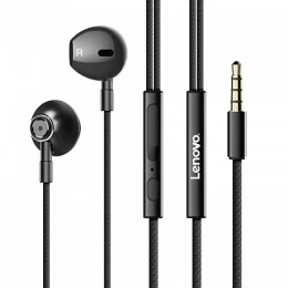 Lenovo HF140 - 3.5mm Wired Headphones Metal In-ear Earphone with Mic Noise Cancelling Stereo Music Headset