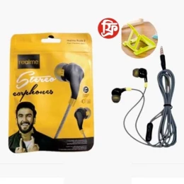 Realme Earphone With Mic Ear Buds 2 with Mobile stand free