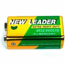 NEW LEADER 9V EXTRA HEAVY DUTY 0% MERCURY BATTERY