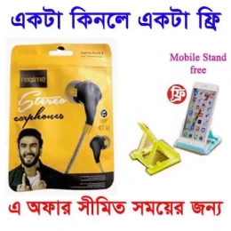Realme Earphone With Mic Ear Buds 2 with Mobile stand free