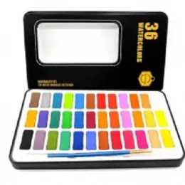 Keep Smiling Watercolors Cake Paint 36 Color Box For Professional Artists