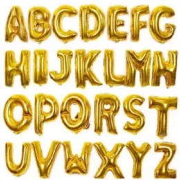 Aluminum Foil Letters & Number Banner Balloons for Party Supplies, Seminar, Birthday Decorations