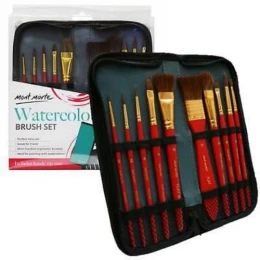 Mon marte Acrylic Artist Brush set with zip cover Bag - 11 pcs set