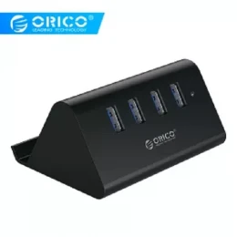 ORICO USB HUB SHC-U3 ABS High Speed Mini 4 ports USB 3.0 5Gbps HUB with Phone Tablet Holder for Desktop Laptop - Black/White