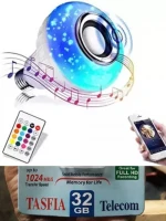 Smart Led Remote Control Bluetooth Speaker Music Bulb - AC, RGB Led Music Bulb With Bluetooth Speaker