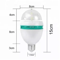 RGB LED Bulb Full Color Auto Rotating Lamp