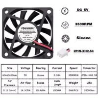 Brushless USB 2PIN DC Cooler Fan For PC CPU Case Cooling 5V/12v/24v