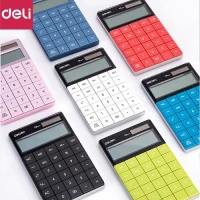 High Quality Stylish Deli Calculator Solar 12 digit Calculator 1589