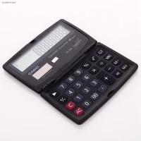 Solar and Battery Portable Large Display Basic Calculator